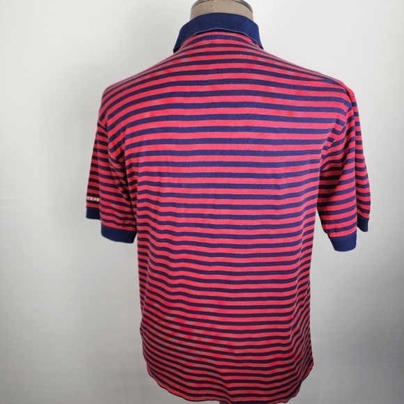 Masters Collection Augusta Polo Golf Shirt Mens Size Medium M Blue, Red Stripe - Picture 5 of 6